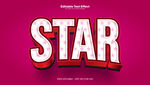 粉色背景上的立体STAR字样
