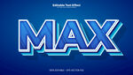 蓝色立体MAX字体设计
