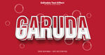 红色背景上的GARUDA字样