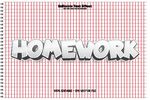 作业本上醒目的HOMEWORK