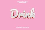 粉色背景立体字Drink