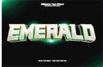 绿色闪耀的EMERALD字样