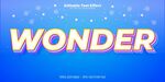 蓝色背景上的WONDER字样