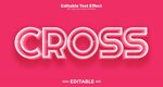 粉色背景上的立体CROSS字样