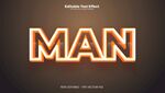 橙色立体字MAN