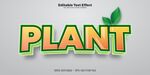 多彩植物主题艺术字设计
