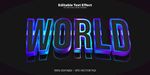 炫彩立体英文WORLD字样