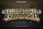 金色WINNER立体字设计