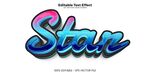 炫彩立体英文单词Star