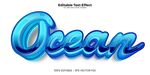 蓝色立体字Ocean