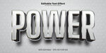 立体金属质感文字POWER
