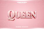 粉色立体字QUEEN