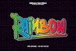彩色涂鸦字体Rainbow