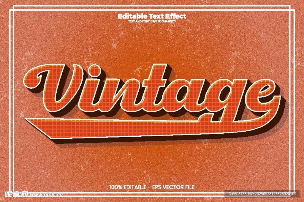 复古风格Vintage艺术字