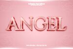 粉色立体字ANGEL展示