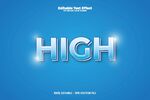 蓝色背景立体文字HIGH