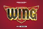 金色立体WING标志设计