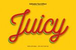 鲜艳立体字体Juicy展示