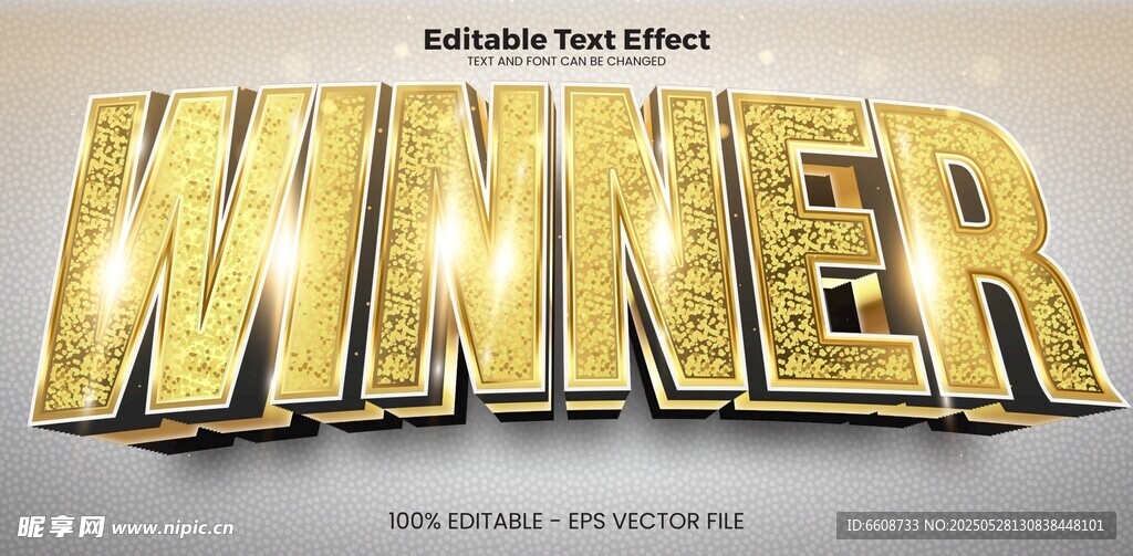 金色立体WINNER字样