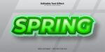 绿色立体字SPRING