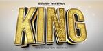 金色立体KING字体效果