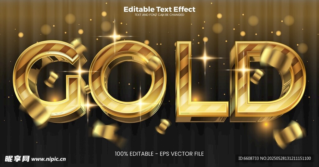 闪耀金色字母GOLD
