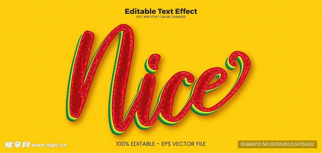 黄色背景上的Nice字样