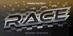 赛车主题金属质感RACE字样