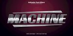 金属质感的MACHINE字样