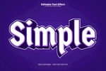 紫色背景上的Simple字样