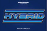 蓝色立体HYBRID标志