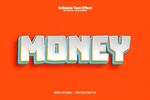 橙色背景上的立体文字MONEY