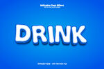 蓝色背景上的DRINK字样