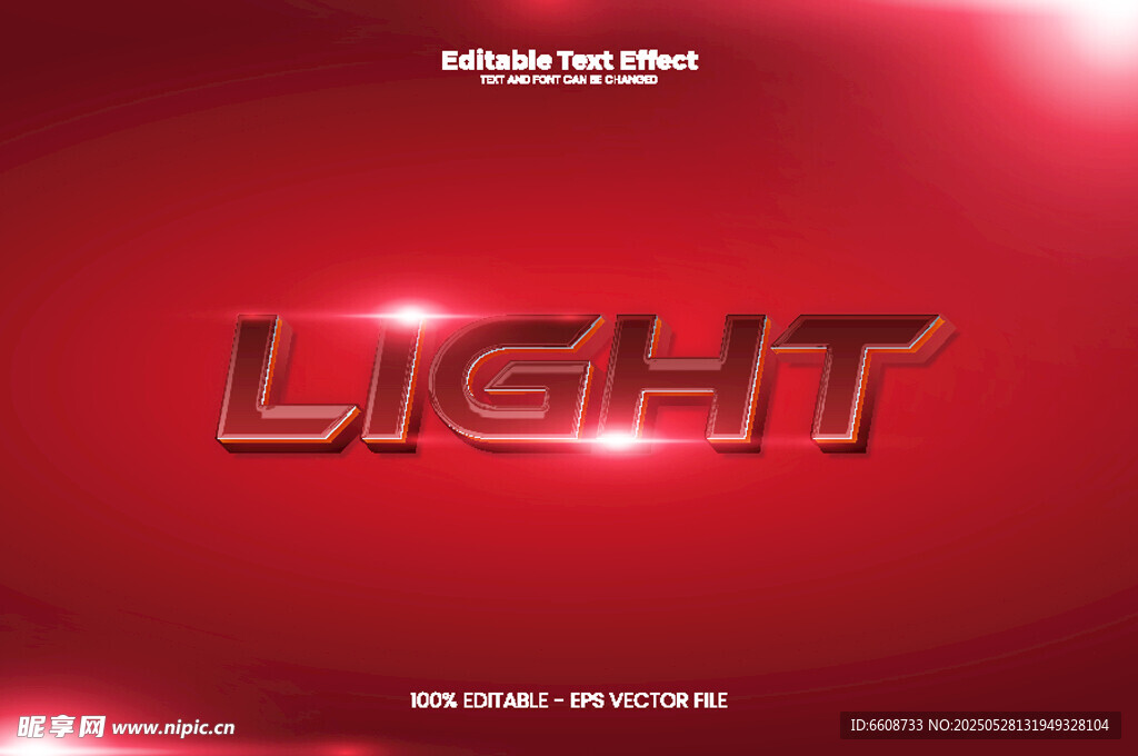 红色背景上的LIGHT字样