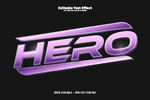 紫色立体字HERO设计