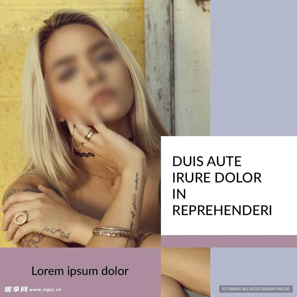 时尚金发女子的魅力瞬间