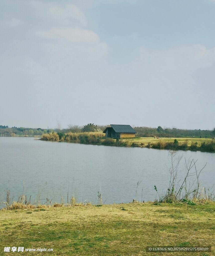 湖畔风光 宁静自然景致