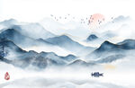 水墨山水背景