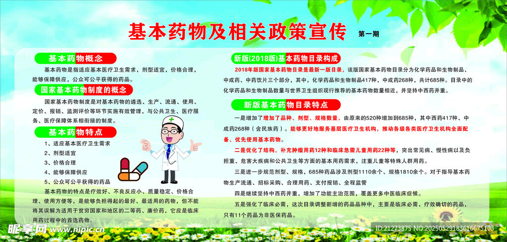 基本药物制度宣传海报