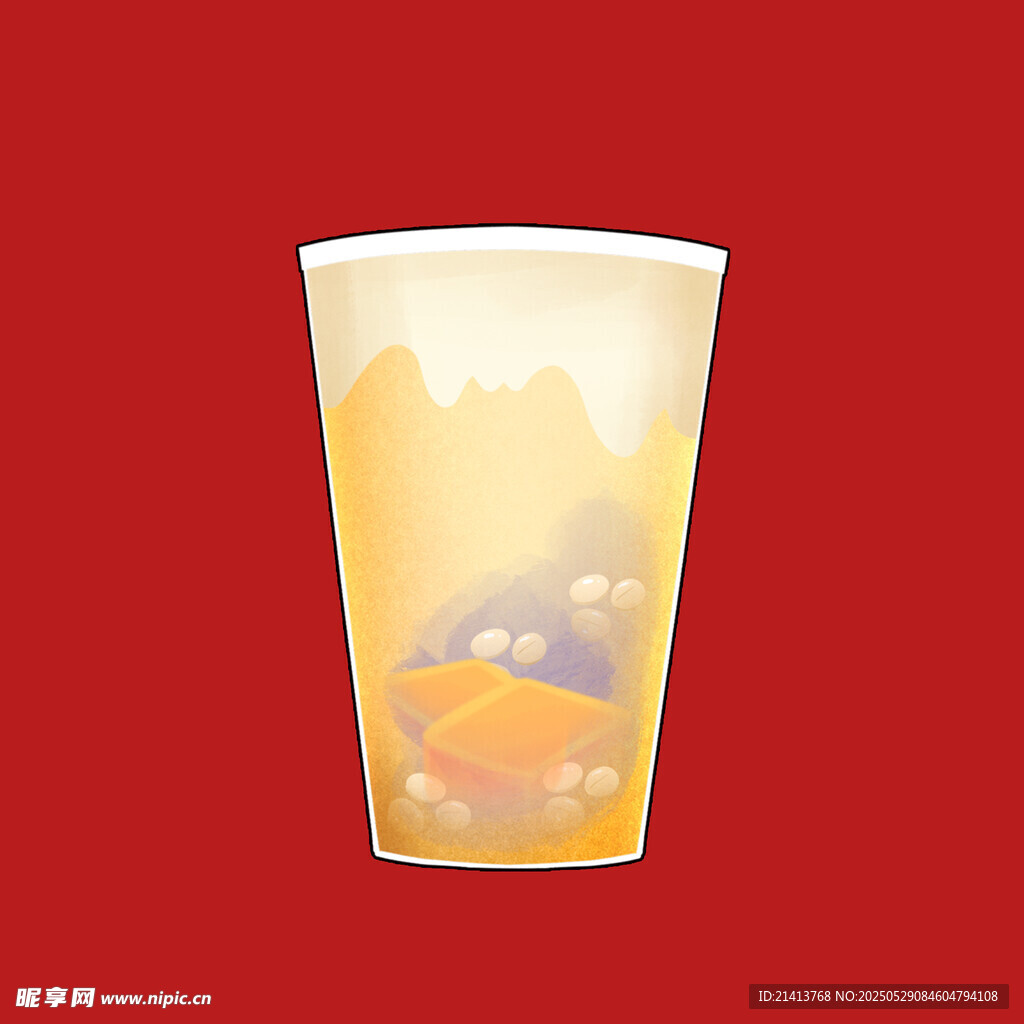 水果冰饮插画