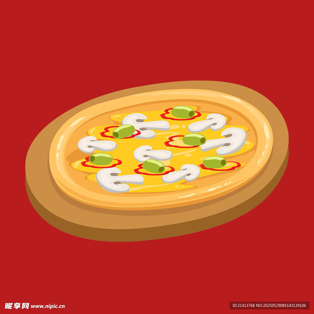 美味卡通披萨