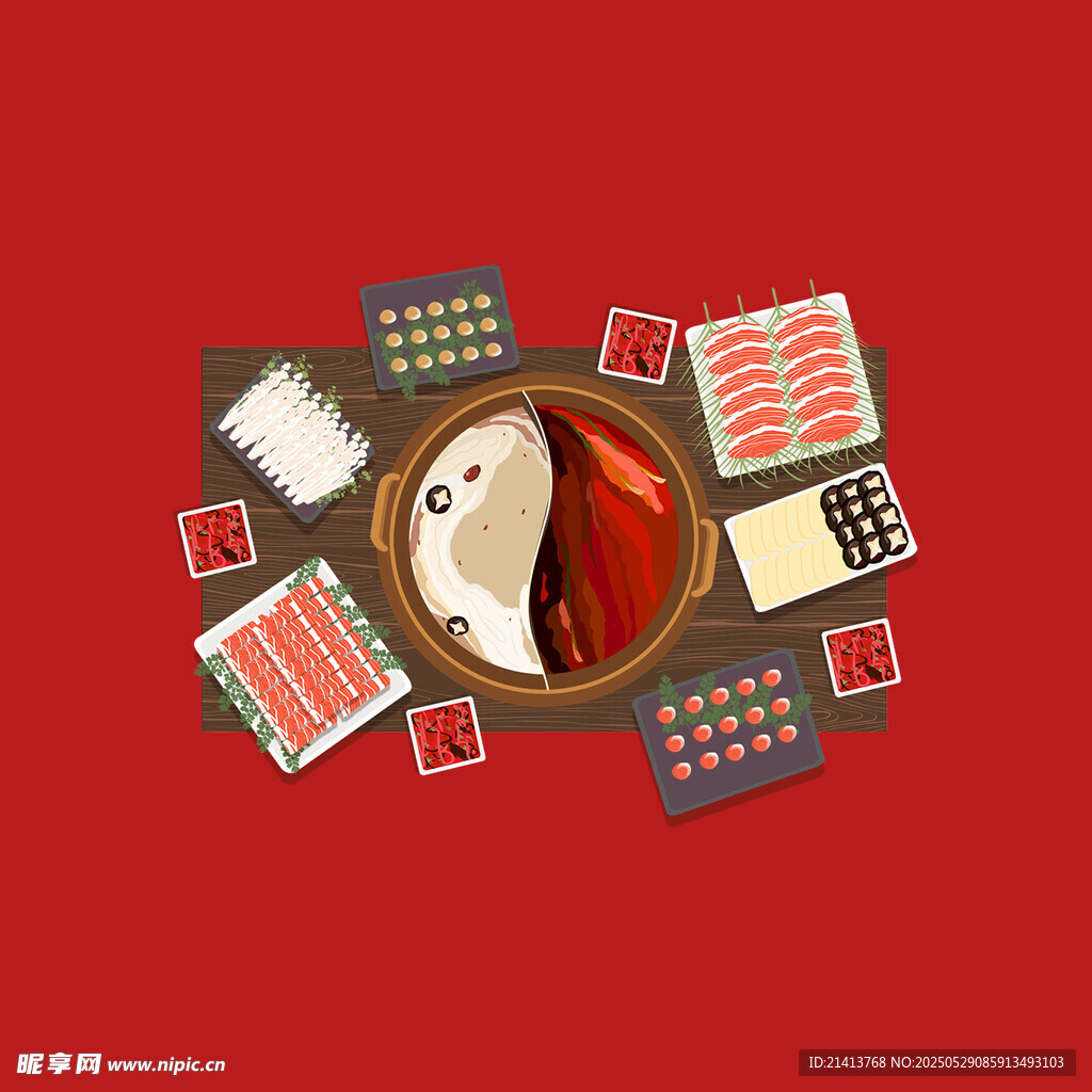 手绘火锅