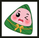 俏皮可爱的卡通粽子形象