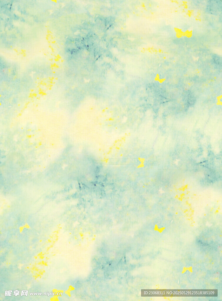 淡蓝黄水彩纹理背景图