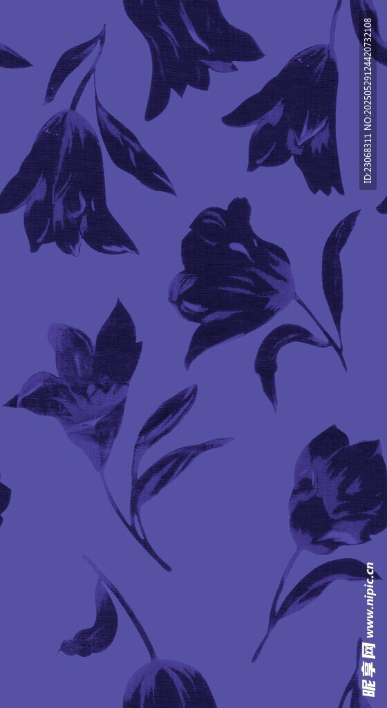 紫色花卉图案背景纹理
