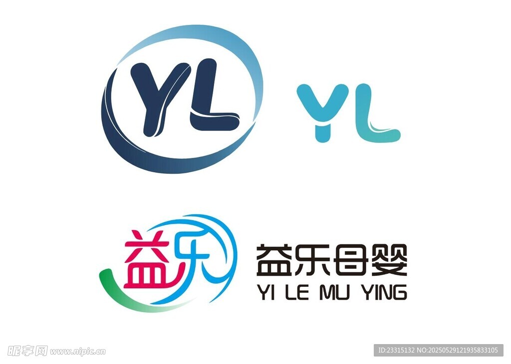 益乐母婴品牌标志展示