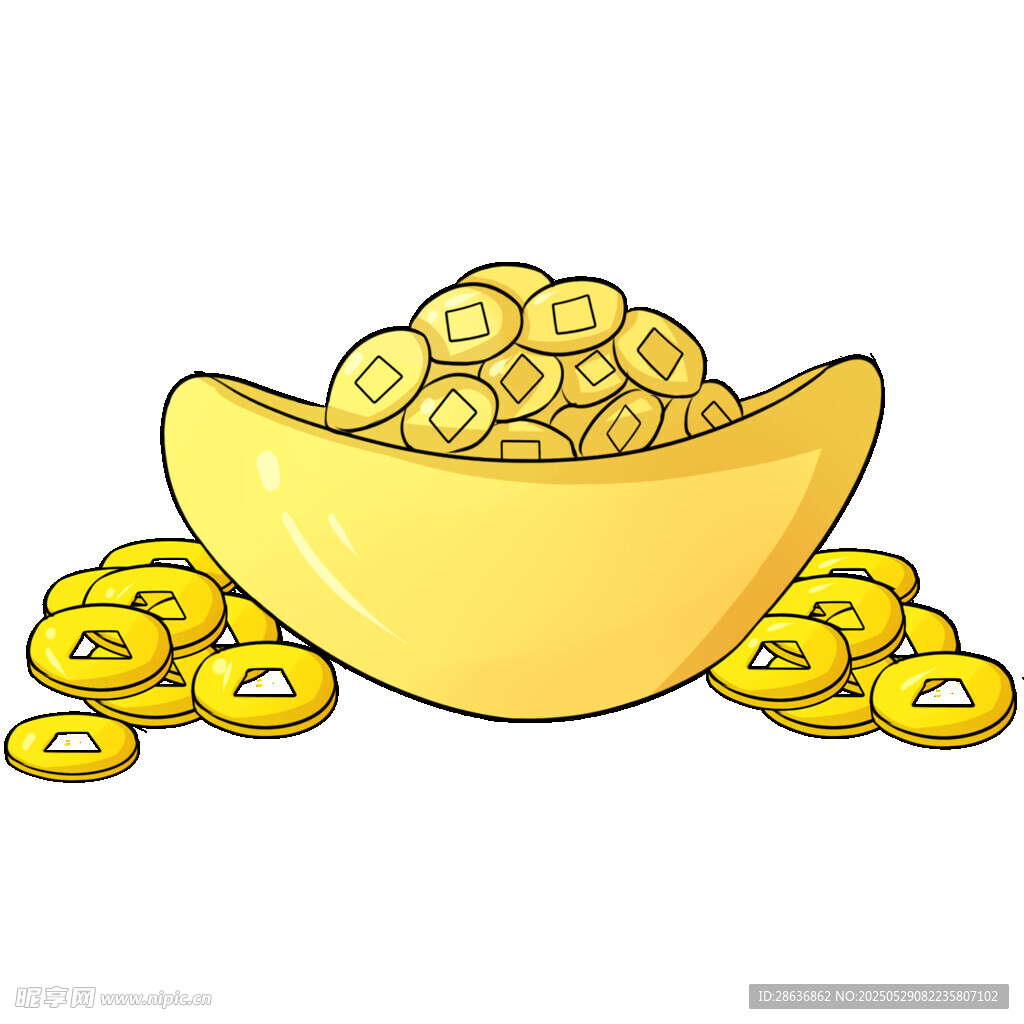 金元宝与散落金币