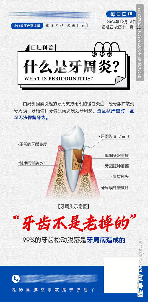 口腔牙齿知识科普海报