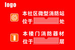 微型消防站位置牌