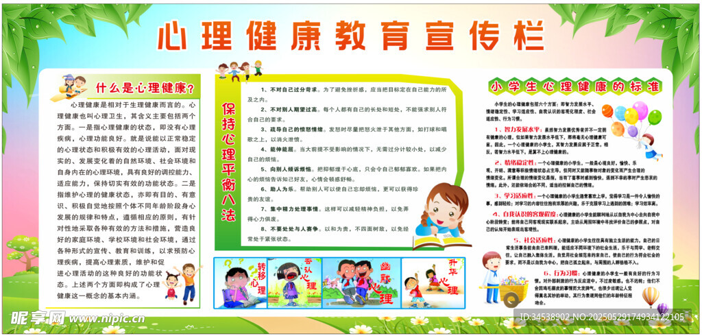 心理健康宣传展板设计